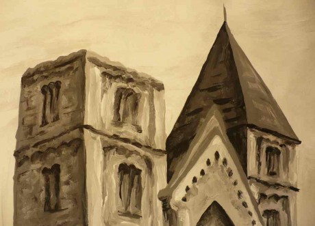 N,Fašková ROMÁNSKY CHRáM V SZAMBEKU Maďarsko