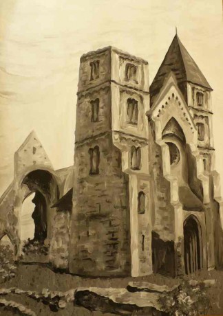 N,Fašková ROMÁNSKY CHRáM V SZAMBEKU Maďarsko (2)